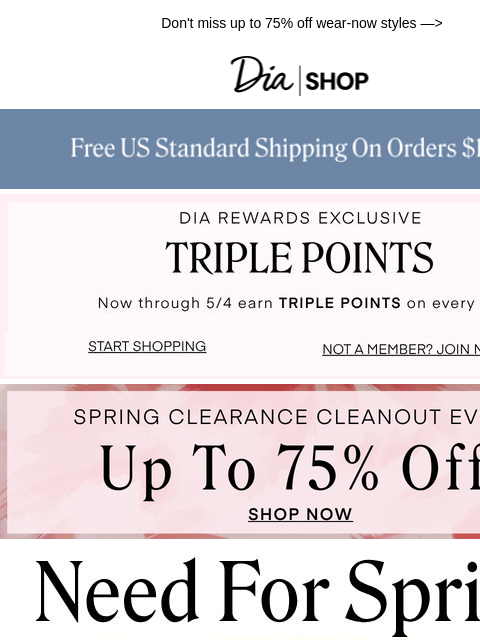 dia newsletter: New & Trending for Spring ✨​
