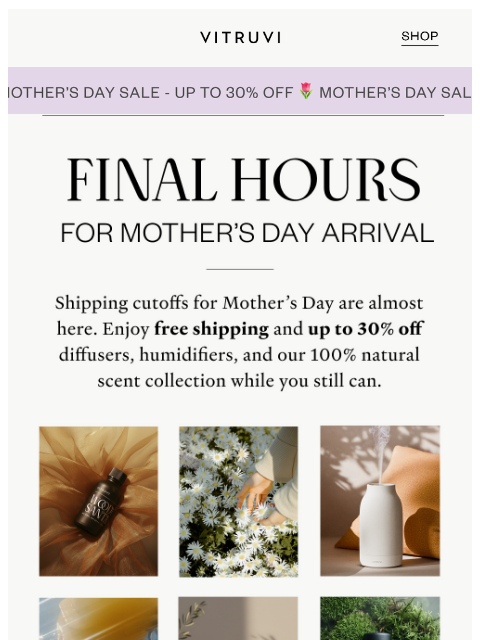 vitruvi newsletter: Final Hours To Surprise Mom! Up To 30% OFF + Free ...