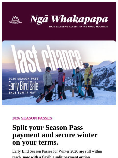 whakapapa newsletter: Your Maunga Update: 5th May 2026 ⛰️
