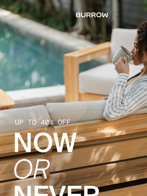 burrow newsletter: Final hours of the Settle Into Spring Sale