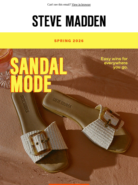 stevemadden newsletter: PSA: It’s Sandal Season