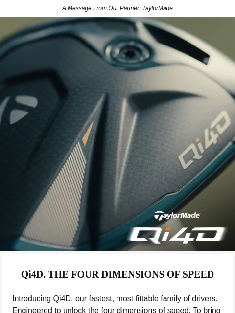golfdigest newsletter: TAYLORMADE REDEFINES FAST