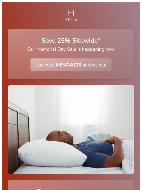 helixsleep newsletter: Here’s 25% off everything!