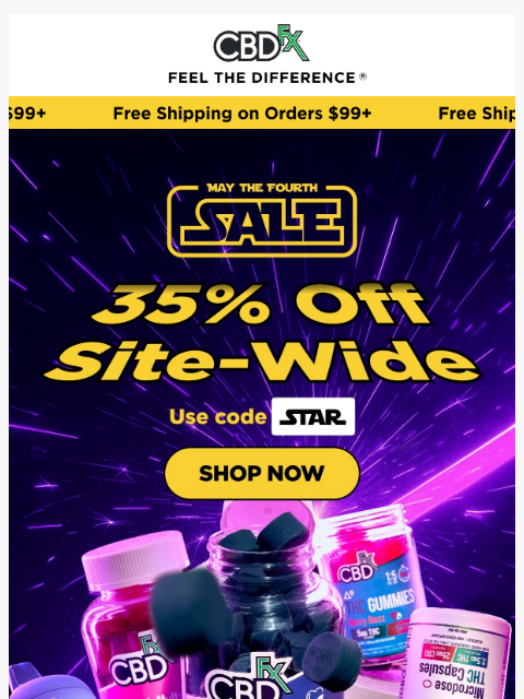 cbdfx newsletter: 35% OFF 🤖 May the Fourth Sale