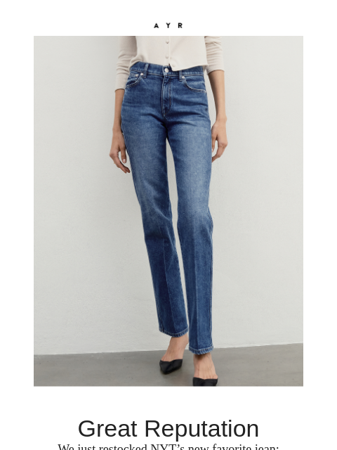 ayr newsletter: NYT’s new favorite jean