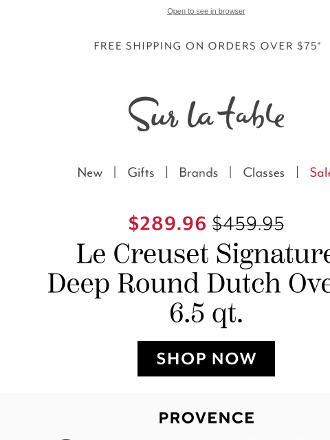 surlatable newsletter: What's better than Le Creuset on sale?