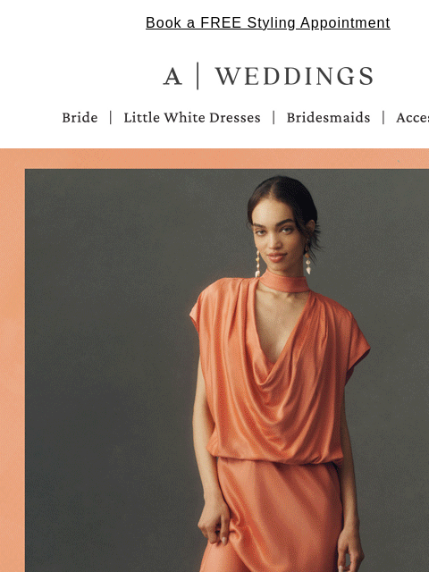 anthropologie newsletter: Citrus shades for wedding season 🍊