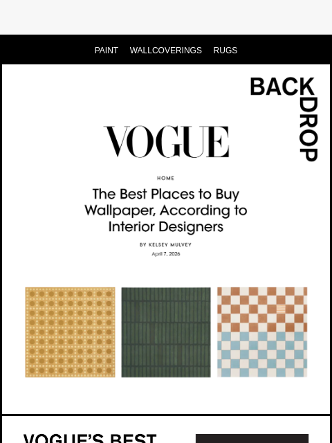 backdrophome newsletter: "THE BEST PLACES TO BUY WALLPAPER"