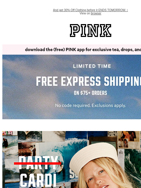 vspink newsletter: THE Official Summer Cardi Is Here...