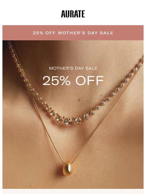 auratenewyork newsletter: 25% OFF & CHILL