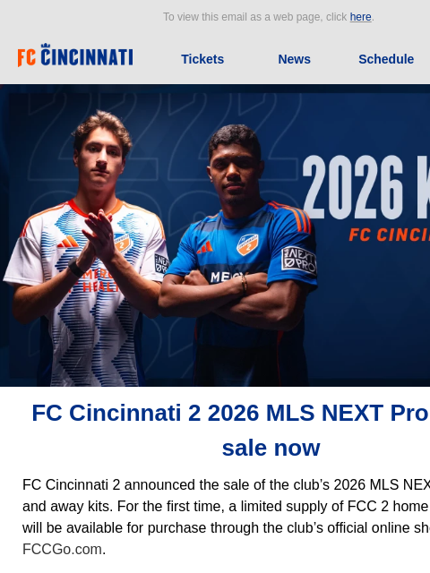 fccincinnati newsletter: 🔥 New FCC 2 Kits are here 🔥