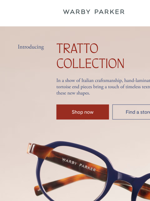 warbyparker newsletter: New arrivals from Italy