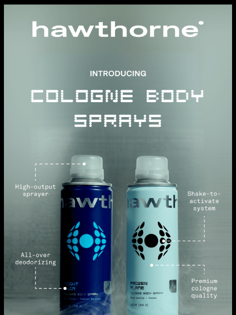 hawthorne newsletter: INTRODUCING COLOGNE SPRAYS