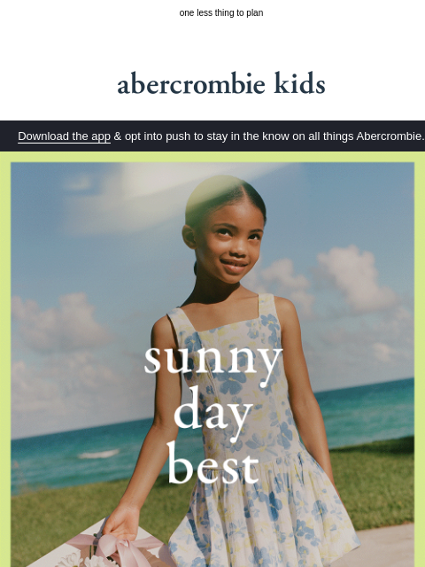 abercrombie newsletter: new outfits for their packed summer →