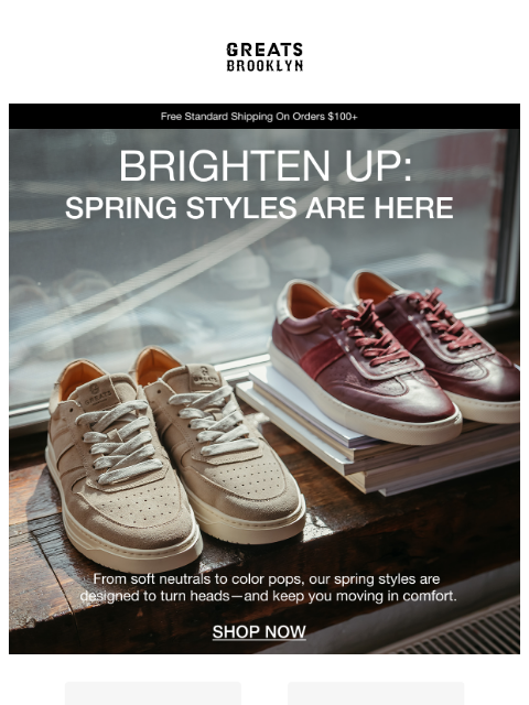GREATS Free Shipping & Returns The Ironside Shop Men Shop Women Facebook Instagram Twitter Pinterest © 2025 GREATS 12094 Life Science Court, Draper, UT 84020 support@greatsbrand.com Unsubscribe