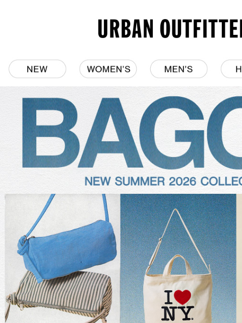 urbanoutfitters newsletter: NEW BAGGU ✨ Summer ’26 Collection