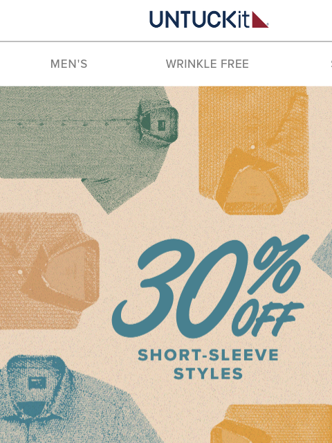 untuckit newsletter: Shop Short-Sleeve Styles From $30
