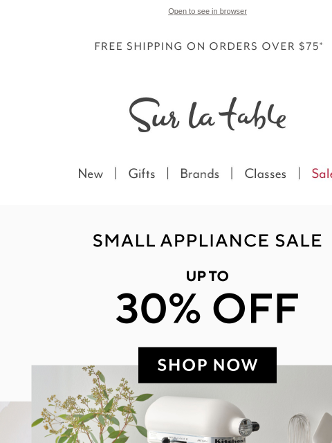 surlatable newsletter: Save on Cuisinart, KitchenAid and more.