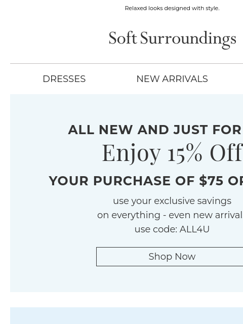 softsurroundings newsletter: Casual Weekends