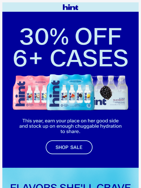 drinkhint newsletter: Get 30% off for Mother’s Day 🌸
