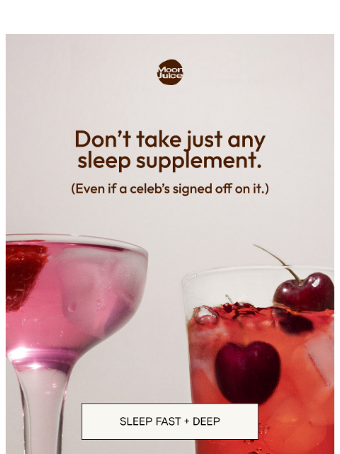 moonjuice newsletter: melatonin from sheep brains 🤢