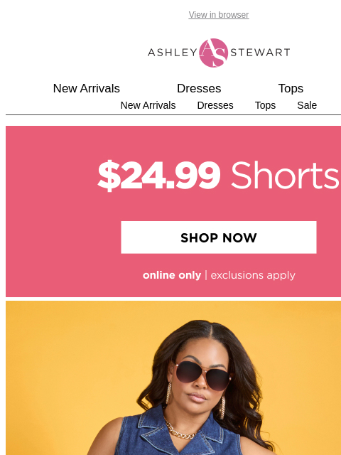 ashleystewart newsletter: We’ll keep this short… 🩳