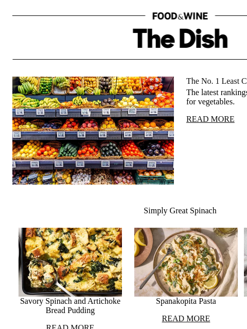 foodandwine newsletter: The No. 1 Least Contaminated Vegetable