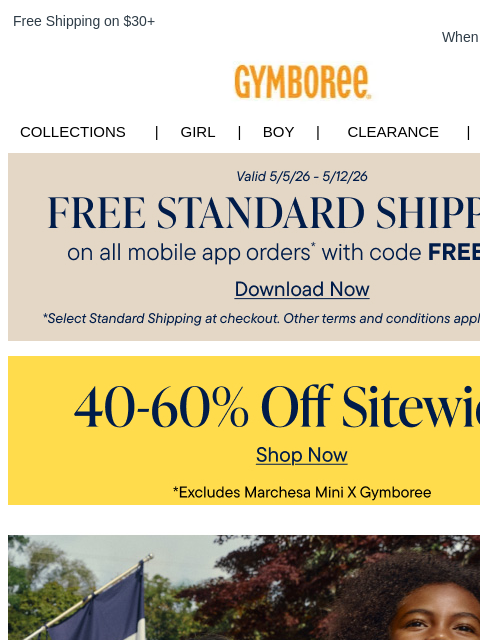 gymboree newsletter: 40-60% Off Sitewide is On! Save on Summer Essentia...