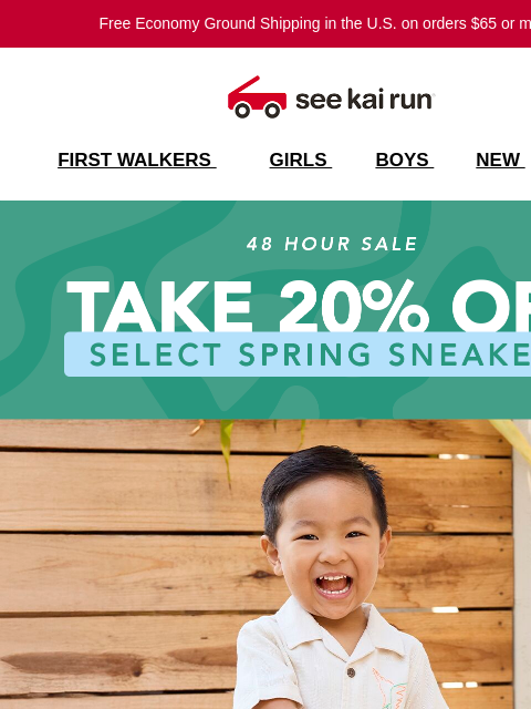 seekairun newsletter: Enjoy 20% Off Select Spring Sneakers – 2 Days Only