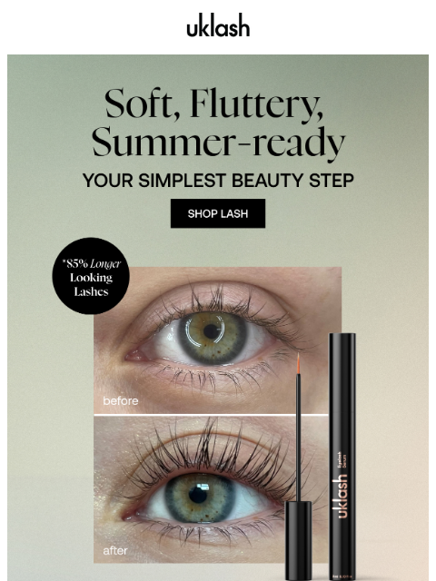 uklash newsletter: Longer-looking lashes in just few weeks💫