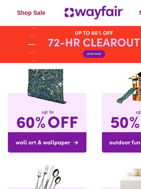 wayfair newsletter: STRING LIGHTS ⏱️ 🔔 UP TO 60% OFF STARTS NOW 🔔 ⏱️...