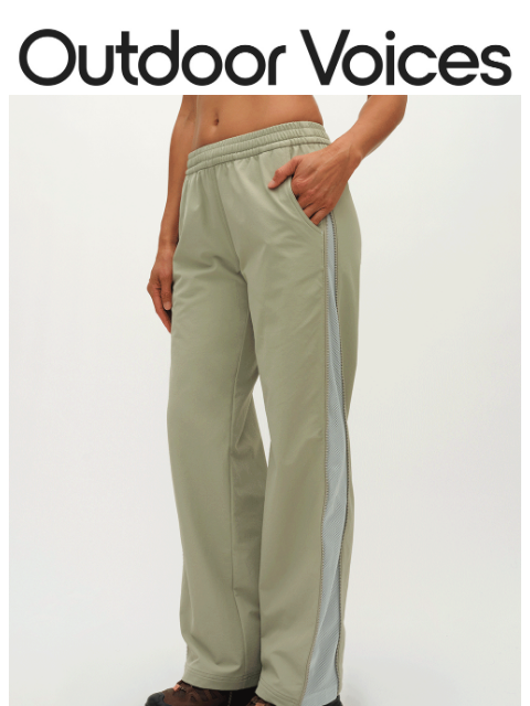 outdoorvoices newsletter: COMING SOON: RECTREK ZIP PANT
