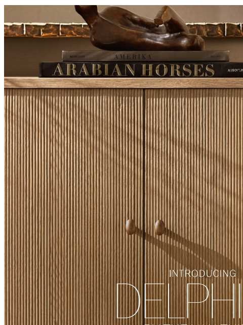 rh newsletter: Introducing Delphine. Handcrafted in American Whit...