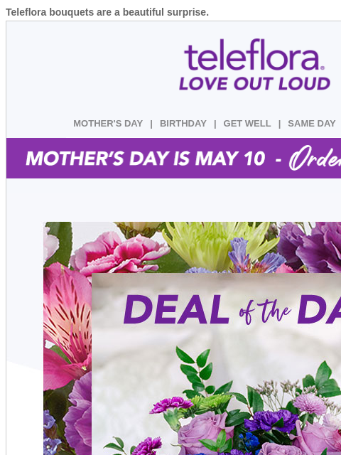 teleflora newsletter: A Big Deal for Mom 🤩 Enjoy 25% Off