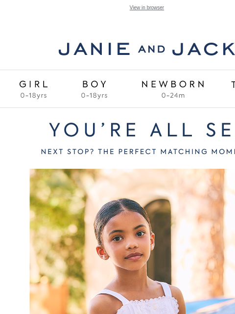 Matching florals and a skort you need to see. View in browser Stores Janie and Jack Girl Boy Newborn Tween Janie and Jack Girl Boy Newborn Tween Girl Boy Newborn Girl Newborn Boy Accessories Sale Gift