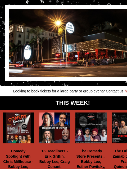 Erik Griffin, Bobby Lee, Earthquake, Steph Tolev, Esther Povitsky, Robby Hoffman, Zainab Johnson, Neal Brennan, Frankie Quinones, Jade Catta-Preta, Shapel Lacey +more! Looking to book tickets for a