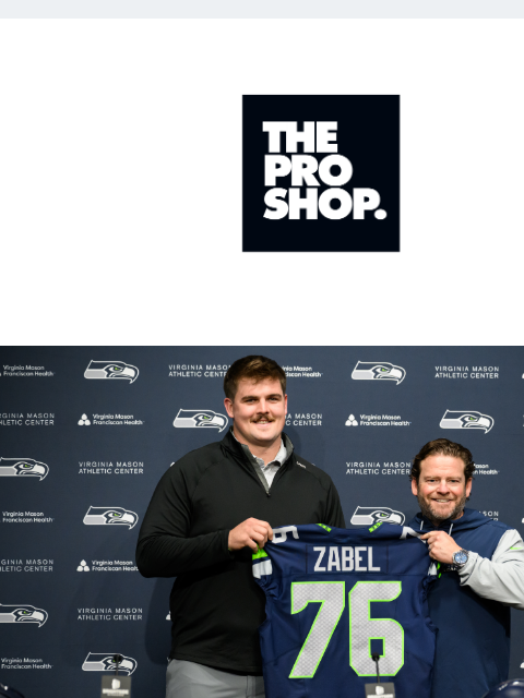 This Month's Picks View in Browser The Pro Shop The Number Is In. The Number Is In. We have a new number 76! Pre-order your Grey Zabel jersey today and be the first to rep the 2025 Seahawks rookies