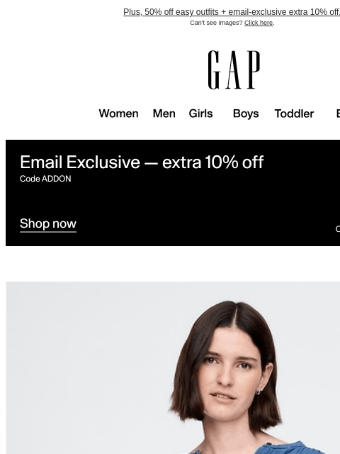 Plus, 50% off easy outfits + email-exclusive extra 10% off. ‌ ‌ ‌ ‌ ‌ ‌ ‌ ‌ ‌ ‌ ‌ ‌ ‌ ‌ ‌ ‌ ‌ ‌ ‌ ‌ ‌ ‌ ‌ ‌ ‌ ‌ ‌ ‌ ‌ ‌ ‌ ‌ ‌ ‌ ‌ ‌ ‌ ‌ ‌ ‌ ‌ ‌ ‌ ‌ ‌ ‌ ‌ ‌ ‌ ‌ ‌ ‌ ‌ ‌ ‌ ‌ ‌ ‌ ‌ ‌ ‌ ‌ ‌ ‌ ‌ ‌ ‌ ‌ ‌ ‌ ‌
