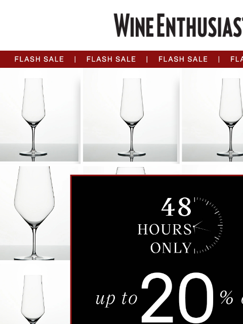wineenthusiast newsletter: Zalto Flash Sale: 48 Hours Only