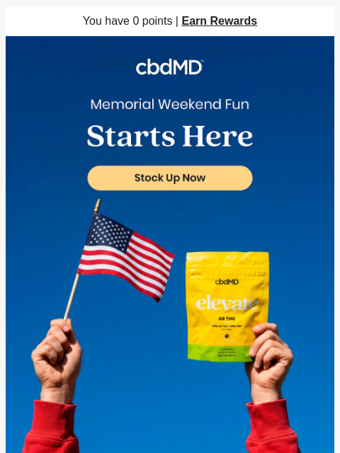 cbdmd newsletter: Stock Up Before the Long Weekend