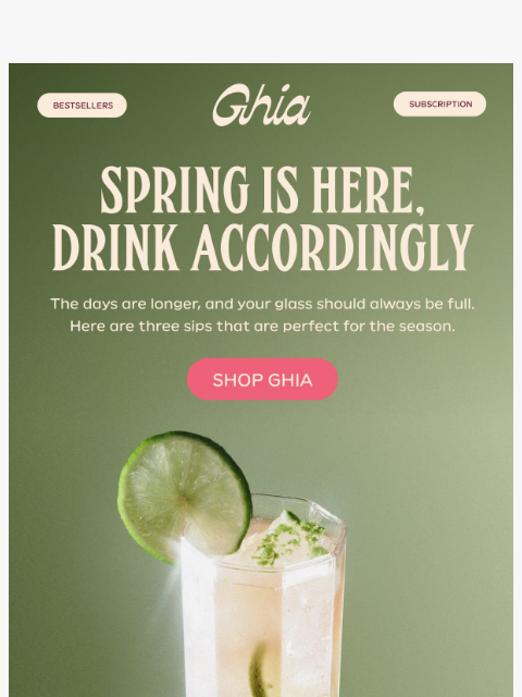 drinkghia newsletter: Aperitivo Hour Is Calling