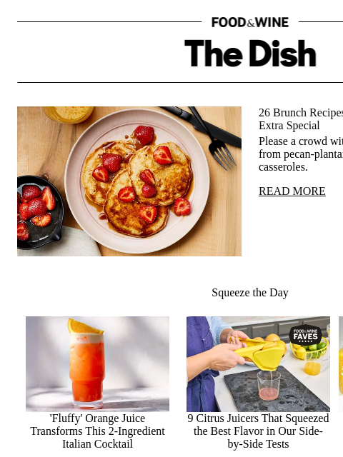 foodandwine newsletter: 26 Brunch Recipes to Make Your Weekend Extra Speci...