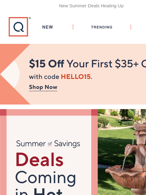 qvcemail newsletter: Here Comes the Sun & Savings