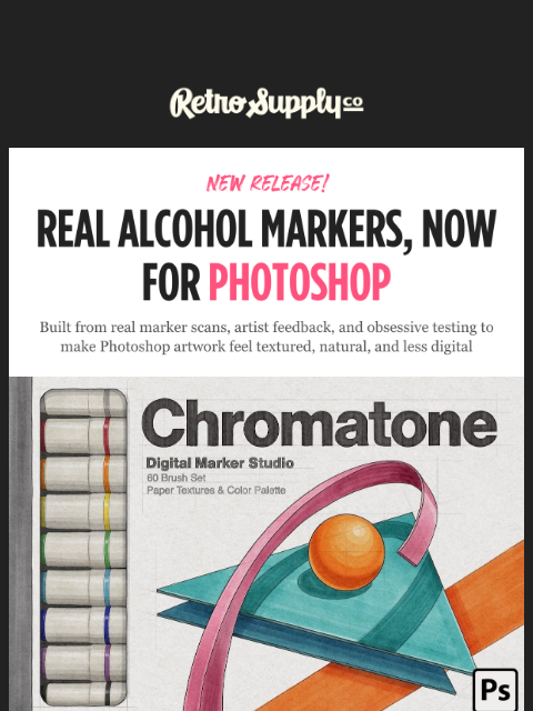 retrosupply newsletter: Chromatone for Photoshop is live!