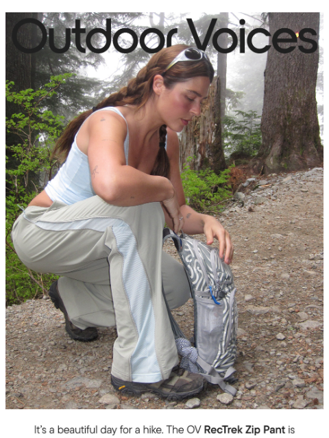 outdoorvoices newsletter: NEW RECTREK ZIP PANT COLORS ARE HERE