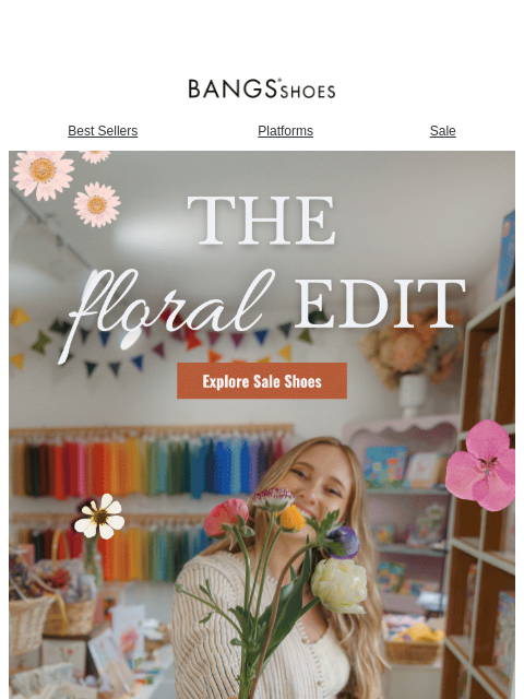 bangsshoes newsletter: In Full Bloom (and on Sale) 🌸💐