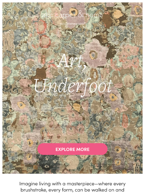 abchome newsletter: Introducing: Art-Inspired Rugs