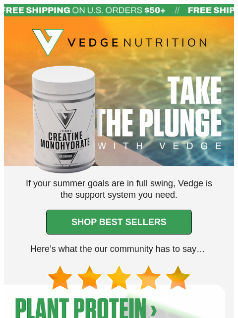 vedgenutrition newsletter: Unlock Your Best Summer Yet 🌟
