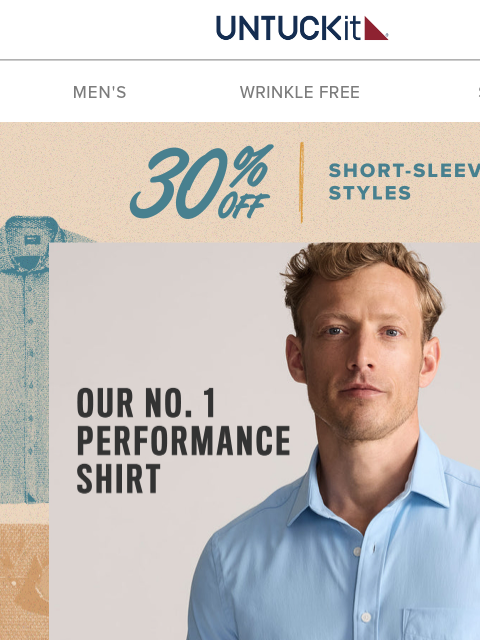 untuckit newsletter: Our Top Short-Sleeve Shirt, On Sale Now💪