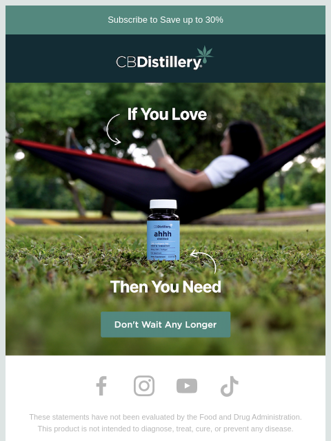thecbdistillery newsletter: If You Love Relaxing...